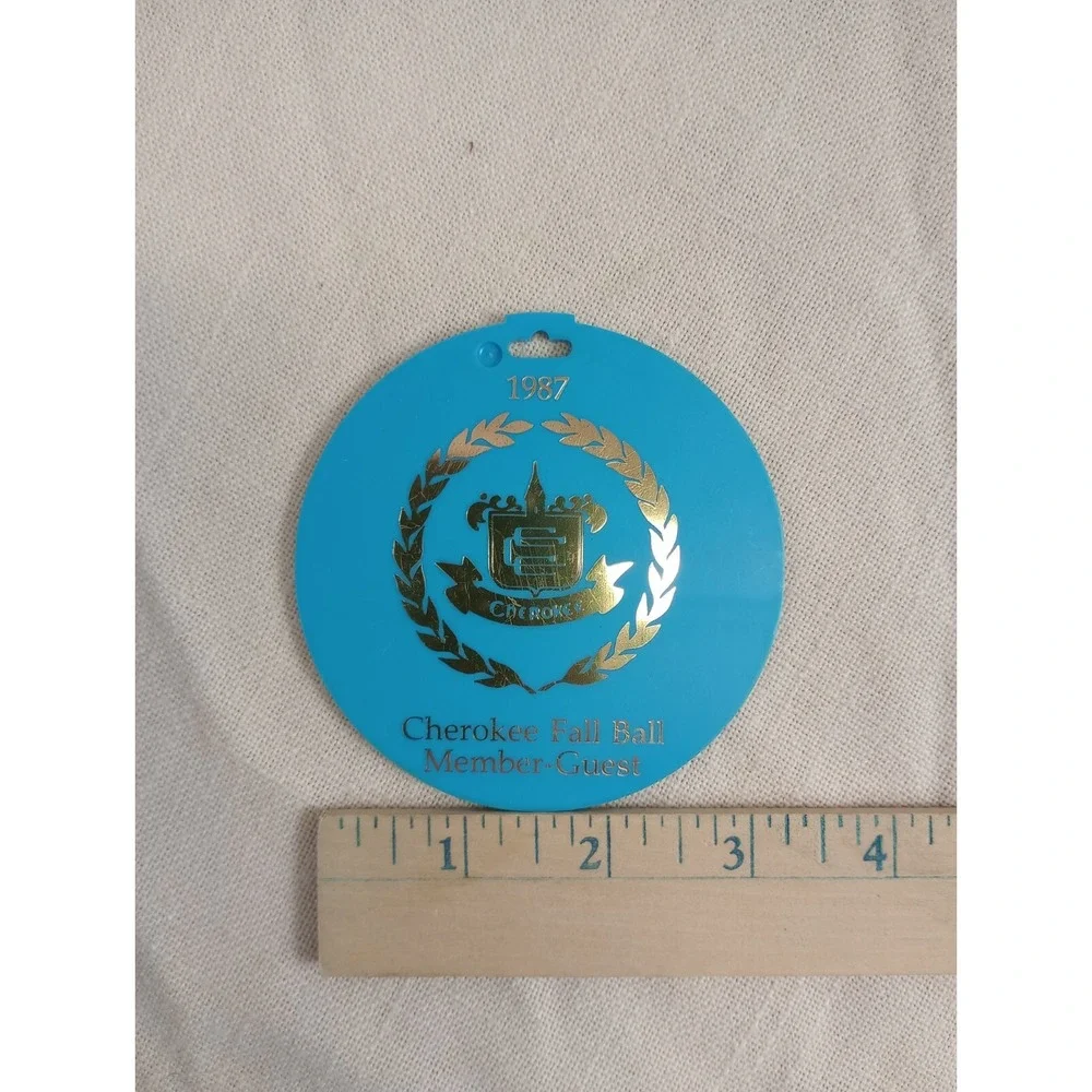 Vintage 1987 Golf‎ Bag Tag Cherokee Fall Ball Tournament 3